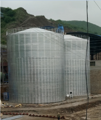 沙湖原种场粮食钢板仓的安装全过程不用热焊接